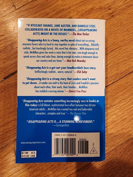 Terry McMillan Disapeering Acts Paperback Novel Fiction Book - Picture 2 of 8